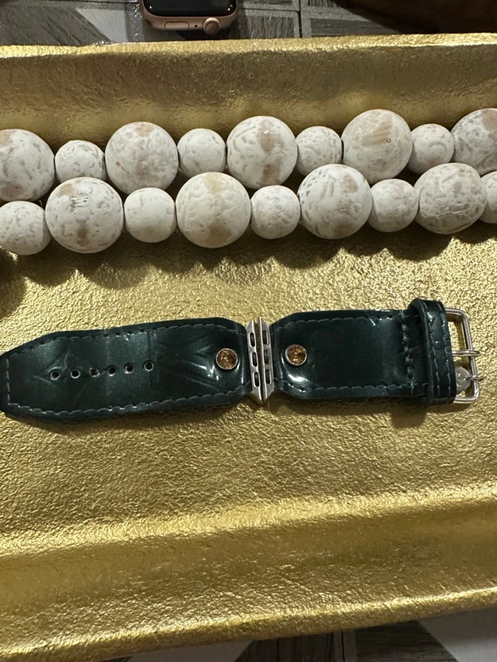 Louis Vuitton Vernis Leather Watch Strap Band - Size 2 small adapters